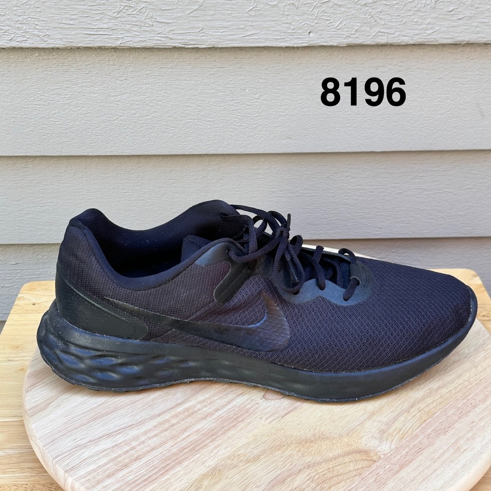 Nike Revolution 6 Next Nature Mens Running Shoes Triple Black DC3728-001 Size 15